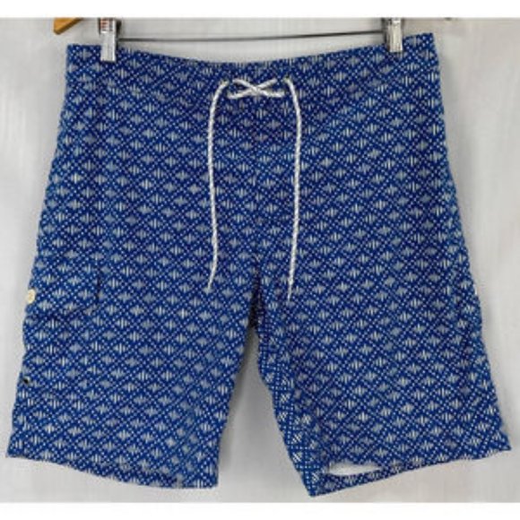 J. Crew 9" Stretch Eco Board Short in Oval Diamond Geo - Picture 1 of 2